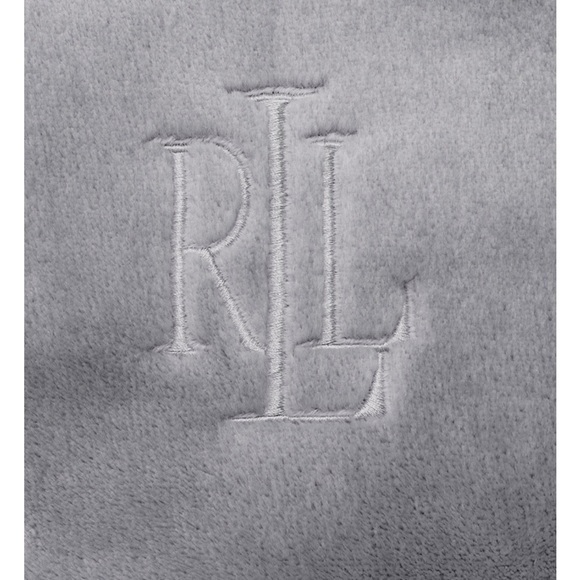 Lauren Ralph Lauren Quiet Gray Micromink King Size Blanket - Picture 6 of 9